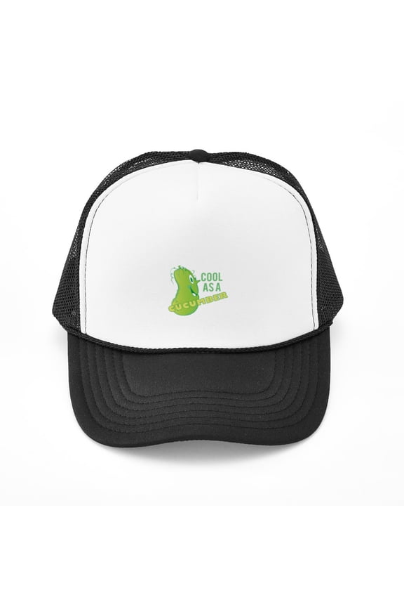 - Cool Cucumber - Adjustable Unisex Printed Trucker Hat with Mesh Back