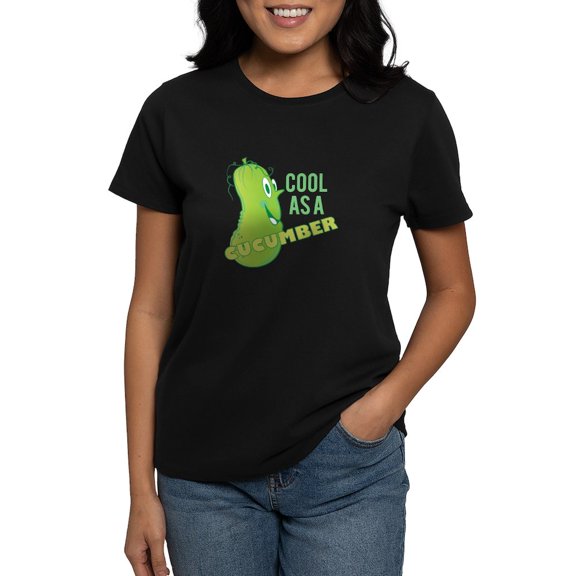 CafePress - Cool Cucumber T Shirt - Women's Traditional Fit Dark T-Shirt