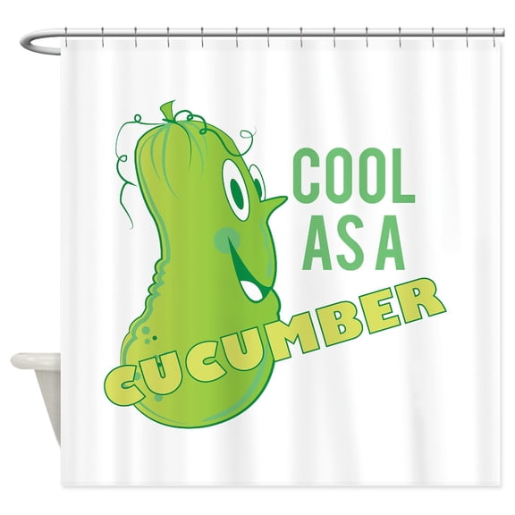 CafePress - Cool Cucumber - Unique Fabric Shower Curtain 70" x 72"