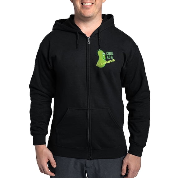 CafePress - Cool Cucumber Zip Hoodie - Zip Hoodie, Classic Hooded Sweatshirt with Metal Zipper
