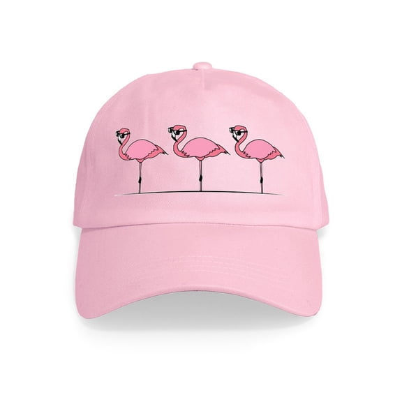 CafePress - Cool Flamingos Cap - Adjustable 100% Brushed Unisex Casual Cotton Baseball Cap, Beige, 1