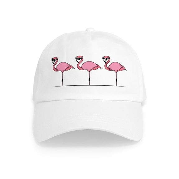 CafePress - Cool Flamingos Cap - Adjustable 100% Brushed Unisex Casual Cotton Baseball Cap, Beige, 1