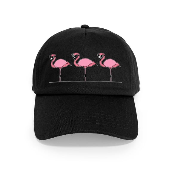 CafePress - Cool Flamingos Cap - Adjustable 100% Brushed Unisex Casual Cotton Baseball Cap, Beige, 1