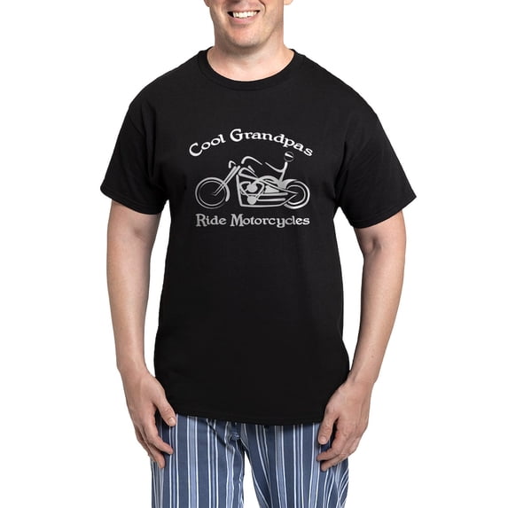 CafePress - Cool Grandpas Ride Motorcycles Men's Dark Pajamas - Men's Dark Loose Fit Cotton Pajama Set