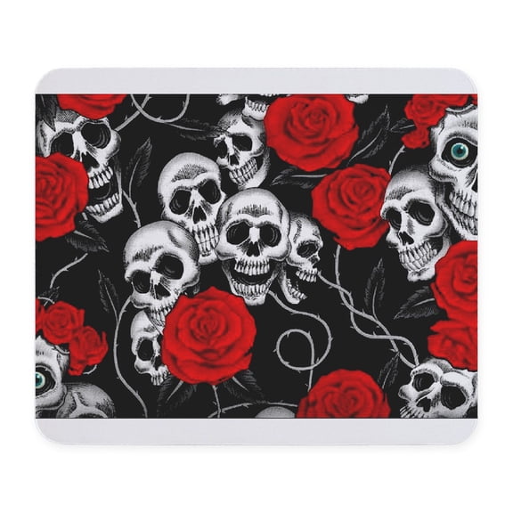 CafePress - Cool Kids Skulls And Roses Designs Mousepad - Non-slip Rubber Mousepad, Gaming Mouse Pad