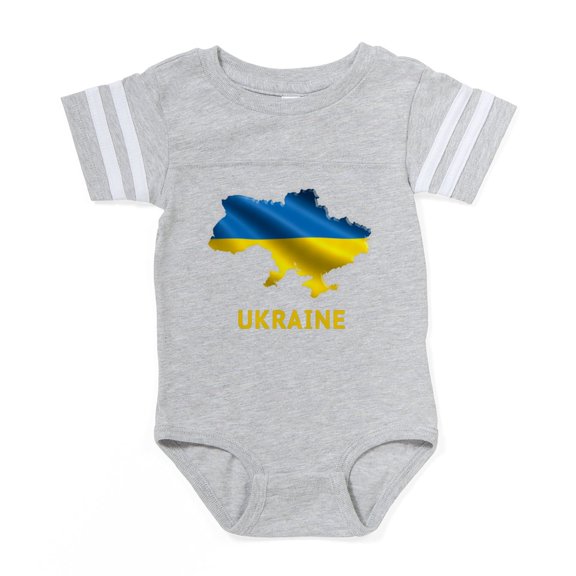 CafePress - Cool Ukraine Flag Ukrainian - Cute Infant Baby Football Bodysuit
