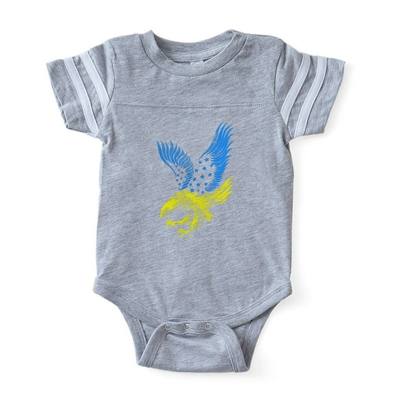 CafePress - Cool Ukraine Flag Ukrainian - Cute Infant Baby Football Bodysuit