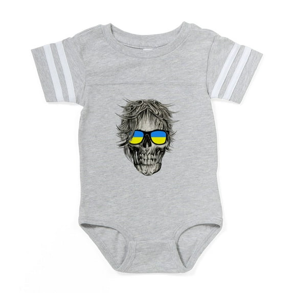CafePress - Cool Ukraine Flag Ukrainian - Cute Infant Baby Football Bodysuit