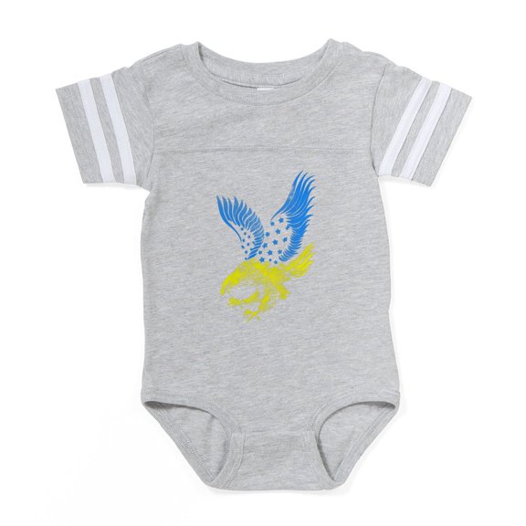 CafePress - Cool Ukraine Flag Ukrainian - Cute Infant Baby Football Bodysuit