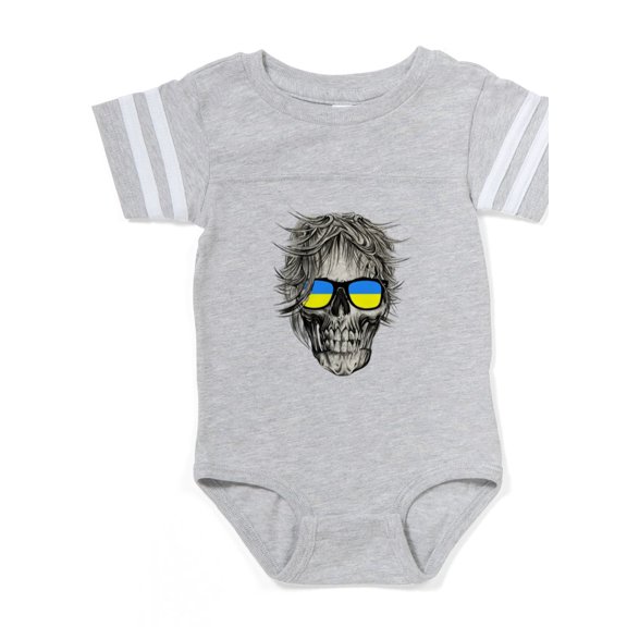 CafePress - Cool Ukraine Flag Ukrainian - Cute Infant Baby Football Bodysuit