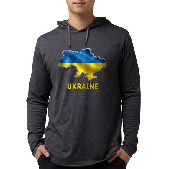 CafePress - Cool Ukraine Flag Ukrainian Pr Long Sleeve T Shirt - Mens Hooded Shirt