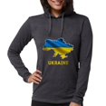 thumbnail image 1 of CafePress - Cool Ukraine Flag Ukrainian Pr Long Sleeve T Shirt - Womens Hooded Shirt, 1 of 3