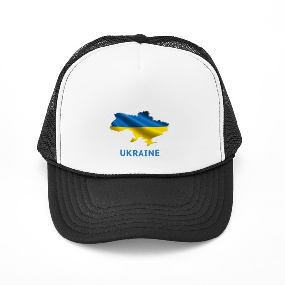 CafePress - Cool Ukraine Flag Ukrainian Pride Nati - Adjustable Unisex Printed Trucker Hat with Mesh Back