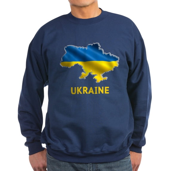 CafePress - Cool Ukraine Flag Ukrainian Pride Nativ Sweatshirt - Classic Crew Neck Sweatshirt