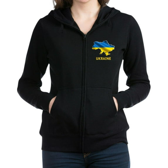 CafePress - Cool Ukraine Flag Ukrainian Pride Nativ Sweatshirt - Women's Zip Hoodie