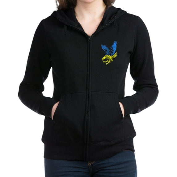 CafePress - Cool Ukraine Flag Ukrainian Pride Nativ Sweatshirt - Women's Zip Hoodie