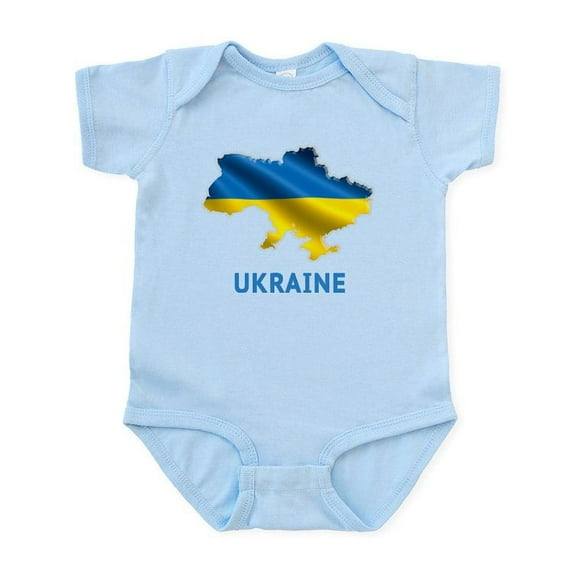 CafePress - Cool Ukraine Flag Ukrainian Pride Native Body Suit - Baby Light Bodysuit, Size Newborn - 24 Months