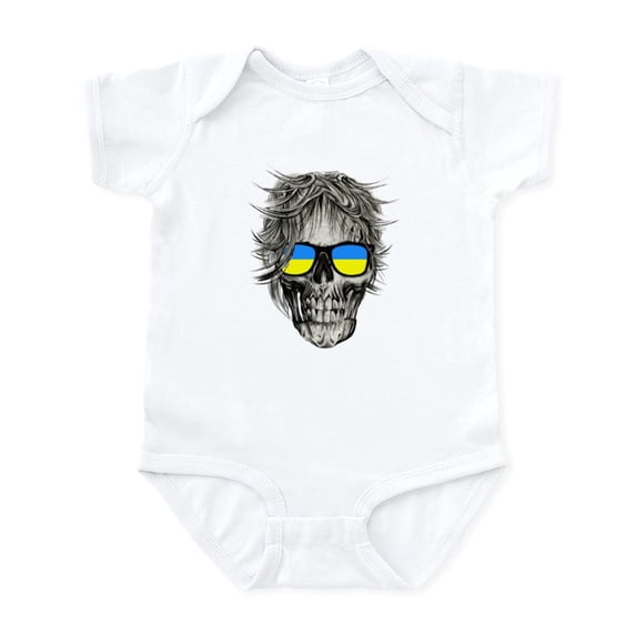 CafePress - Cool Ukraine Flag Ukrainian Pride Native Body Suit - Baby Light Bodysuit, Size Newborn - 24 Months