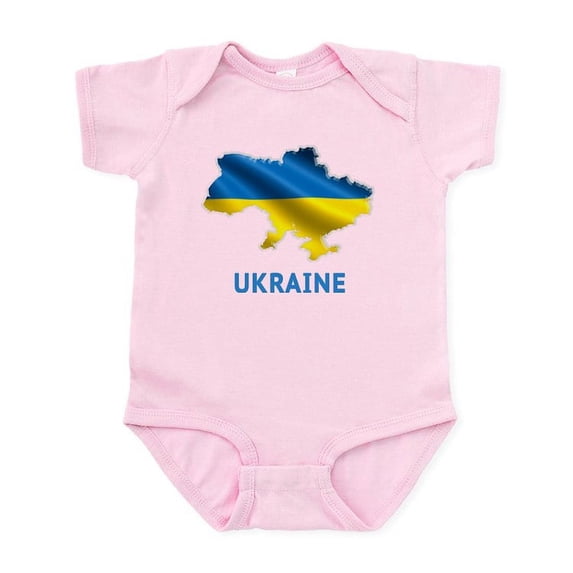CafePress - Cool Ukraine Flag Ukrainian Pride Native Body Suit - Baby Light Bodysuit, Size Newborn - 24 Months