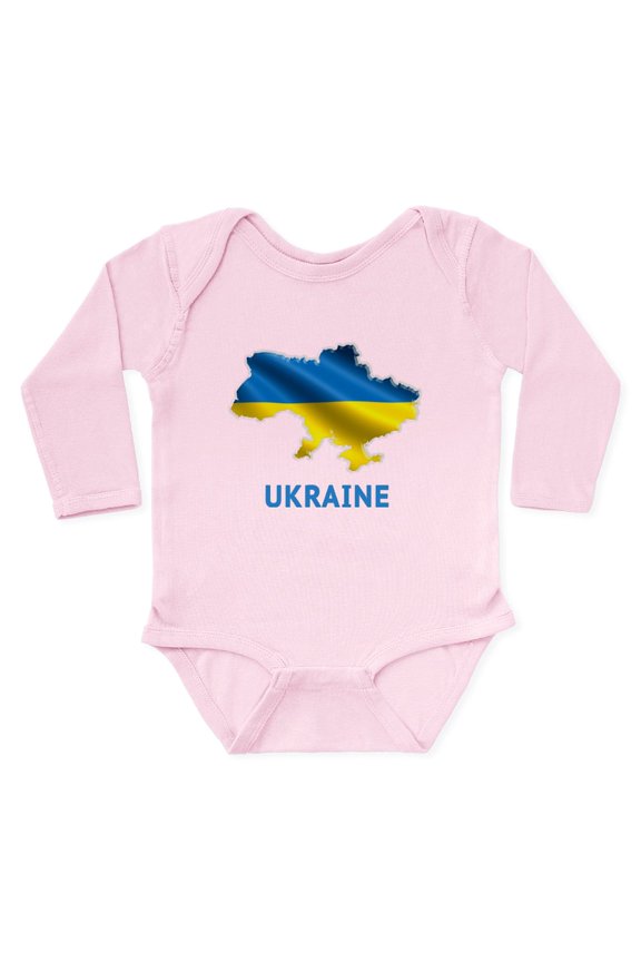 - Cool Ukraine Flag Ukrainian Pride Native Body Suit - Long Sleeve Cotton Baby Bodysuit
