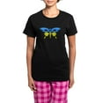 thumbnail image 1 of CafePress - Cool Ukraine Flag Ukrainian Pride Native H Pajamas - Women's Short Sleeve Print T-Shirt and Pants Dark Cotton Pajama Set, 1 of 7