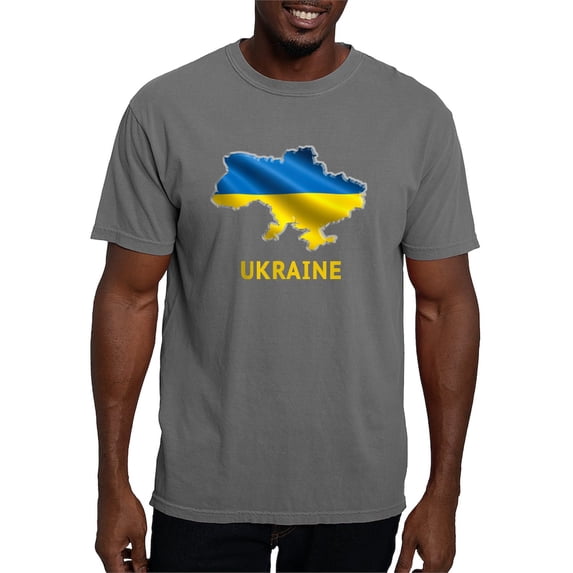 CafePress - Cool Ukraine Flag Ukrainian Pride Native H T Shirt - Mens Comfort Colors Shirt