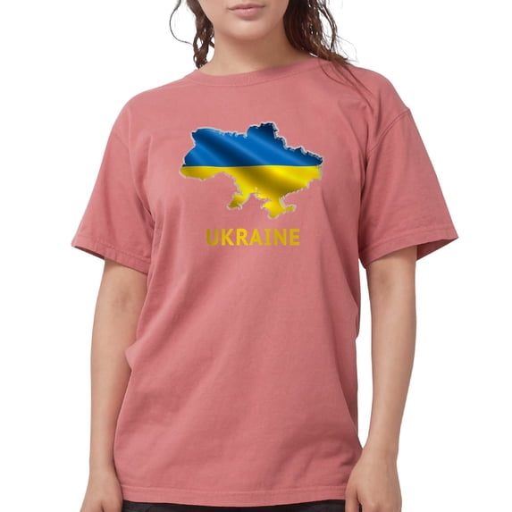 CafePress - Cool Ukraine Flag Ukrainian Pride Native H T Shirt - Womens Comfort Colors® Shirt