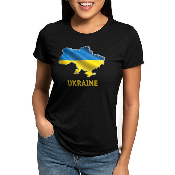 CafePress - Cool Ukraine Flag Ukrainian Pride Native H T Shirt - Womens Tri-blend T-Shirt