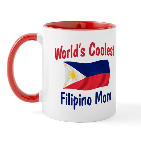 CafePress - Coolest Filipino Mom Mug - 11 oz Ceramic Mug - Novelty Coffee Tea Cup