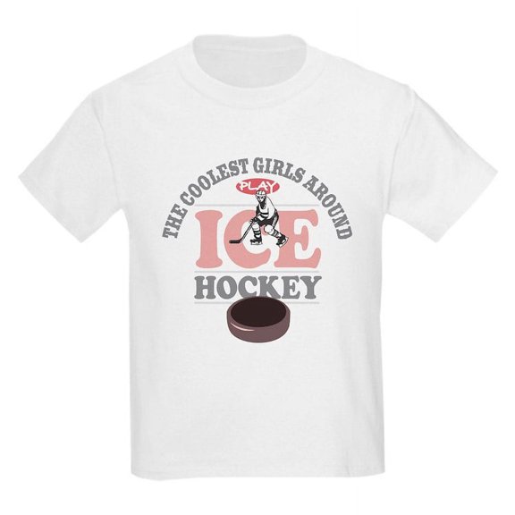 CafePress - Coolest Girls Hockey T Shirt - Light T-Shirt Kids XS-XL