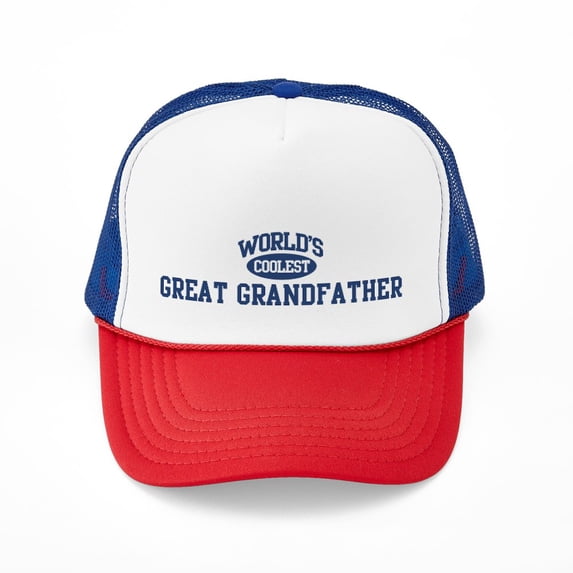 CafePress - Coolest Great Grandfather - Adjustable Unisex Printed Trucker Hat with Mesh Back
