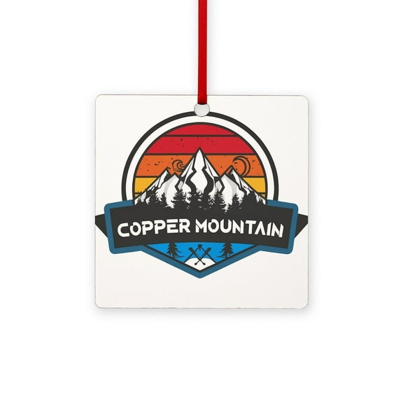 CafePress - Copper Mountain Copper Mountain Colorado - 3"x3" Square Wood Ornament