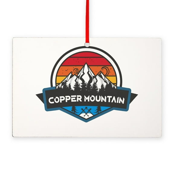CafePress - Copper Mountain Copper Mountain Colorado - Wood Rectangle Ornament 6"x4"