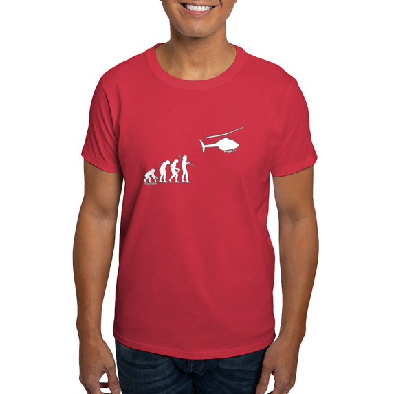 CafePress - Copter Evolution Dark T Shirt - Men's Classic Graphic Cotton T-Shirt