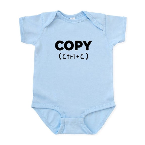 CafePress - Copy (Ctrl+C) Baby Body Suit - Baby Light Bodysuit, Size Newborn - 24 Months