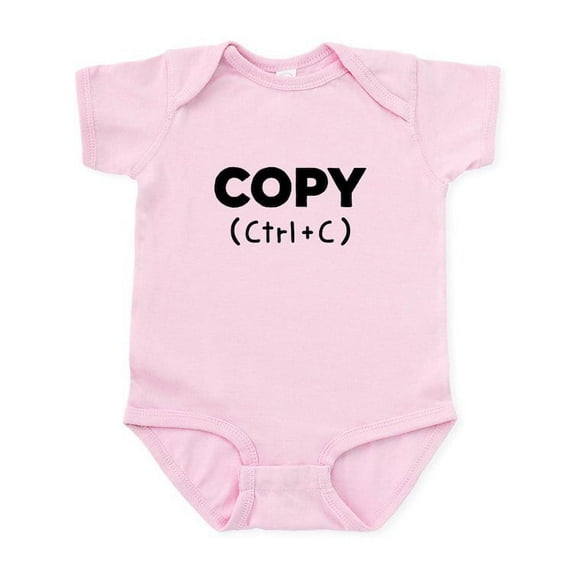 CafePress - Copy (Ctrl+C) Infant Body Suit - Baby Light Bodysuit, Size Newborn - 24 Months