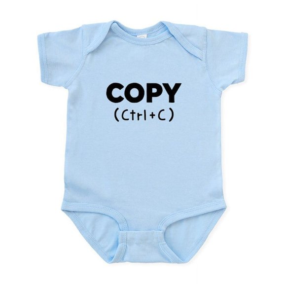 CafePress - Copy (Ctrl C) Infant Body Suit - Baby Light Bodysuit, Size Newborn - 24 Months