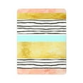 thumbnail image 1 of CafePress - Coral Aqua Gold Watercolor Color Block Pattern - Large Sherpa Fleece Throw Blanket 80" x 60", 1 of 3