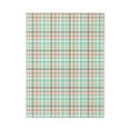 thumbnail image 1 of CafePress - Coral Aqua Plaid Pattern - Large Plush Fleece Throw Blanket, 80" L x 60" W, 1 of 2