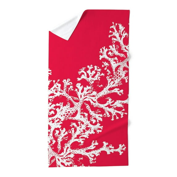 CafePress - Coral Pattern - Large Beach Towel, Soft 30"x60" Towel with Unique Design