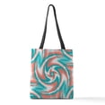 thumbnail image 1 of CafePress - Coral Teal Swirl - Polyester Tote Bag 16"x16", 1 of 5
