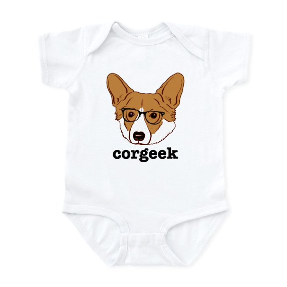 CafePress - Corgeek Baby Light Bodysuit - Baby Light Bodysuit, Size Newborn - 24 Months