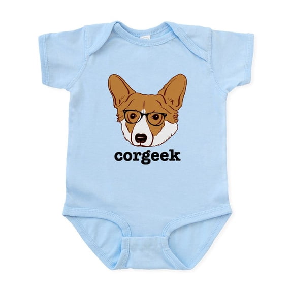 CafePress - Corgeek Baby Light Bodysuit - Baby Light Bodysuit, Size Newborn - 24 Months