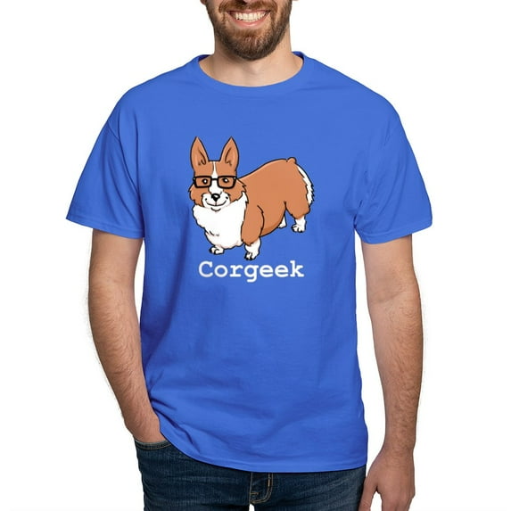 CafePress - Corgeek Dark T Shirt - Men's Classic Graphic Cotton T-Shirt