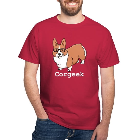 CafePress - Corgeek Dark T Shirt - Men's Classic Graphic Cotton T-Shirt