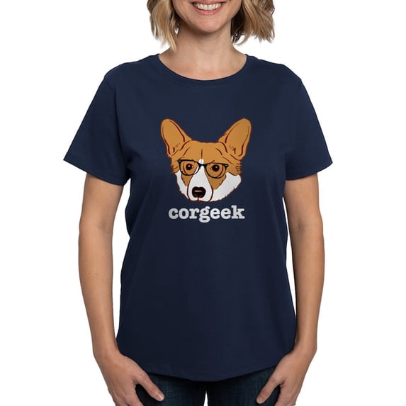 CafePress - Corgeek Women's Classic T Shirt - Women's Traditional Fit Dark T-Shirt