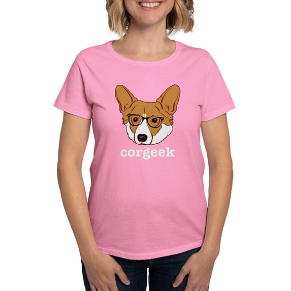 CafePress - Corgeek Women's Classic T Shirt - Women's Traditional Fit Dark T-Shirt