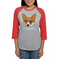 thumbnail image 1 of CafePress - Corgeek - Womens Baseball Tee, 1 of 4