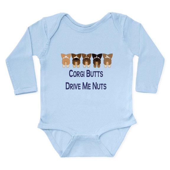 CafePress - Corgi Butts Drive Me Nuts Infant Creeper Body Suit - Long Sleeve Cotton Baby Bodysuit