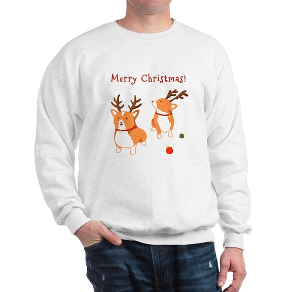 CafePress - Corgi Christmas Sweatshirt - Crew Neck Sweatshirt
